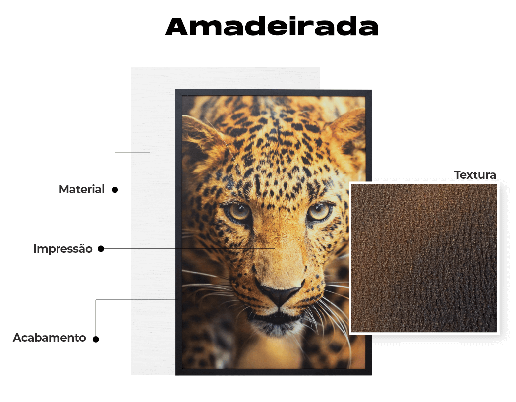 Quadro Impressão Amadeirada